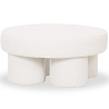 Buy Designer Ottoman In White Bouclé – Modern Coffee Table - Noreli White 61773 in the United Kingdom
