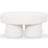 Buy Designer Ottoman In White Bouclé – Modern Coffee Table - Noreli White 61773 - in the UK
