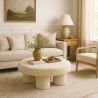Buy Designer Ottoman In White Bouclé – Modern Coffee Table - Noreli White 61773 - prices