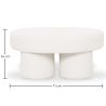 Buy Designer Ottoman In White Bouclé – Modern Coffee Table - Noreli White 61773 in the United Kingdom