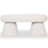 Buy Modern Style Bench Upholstered In Bouclé Fabric - Nuvora White 61774 - in the UK