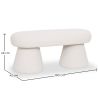 Buy Modern Style Bench Upholstered In Bouclé Fabric - Nuvora White 61774 in the United Kingdom