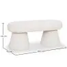 Buy Modern Style Bench Upholstered In Bouclé Fabric - Nuvora White 61774 in the United Kingdom