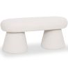Buy Modern Style Bench Upholstered In Bouclé Fabric - Nuvora White 61774 in the United Kingdom