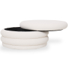 Buy Modern Ottoman With Storage Upholstered In Bouclé Fabric Multifunctional As Coffee Table - Orelia White 61775 - prices