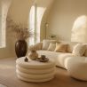 Buy Modern Ottoman With Storage Upholstered In Bouclé Fabric Multifunctional As Coffee Table - Orelia White 61775 in the United Kingdom
