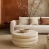 Buy Modern Ottoman With Storage Upholstered In Bouclé Fabric Multifunctional As Coffee Table - Orelia White 61775 - in the UK