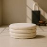 Buy Modern Ottoman With Storage Upholstered In Bouclé Fabric Multifunctional As Coffee Table - Orelia White 61775 in the United Kingdom