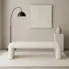 Buy Bench Upholstered In White Bouclé Fabric - Modern Elegant Minimalist - Elvara White 61779 home delivery