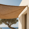 Buy Coconut fiber awning 4x4M - 100 % Ecological shade sail Beige 61782 in the United Kingdom