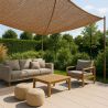 Buy Coconut fiber awning 4x4M - 100 % Ecological shade sail Beige 61782 - in the UK