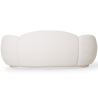 Buy Curved Sofa Upholstered In White Bouclé - 3/4 Seater - Modern And Elegant Design - Boreli White 61756 - in the UK