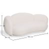 Buy Curved Sofa Upholstered In White Bouclé – Modern And Elegant Design - Boreli White 61756 with a guarantee