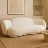 Buy Curved Sofa Upholstered In White Bouclé – Modern And Elegant Design - Boreli White 61756 - in the UK