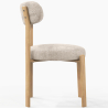 Buy Dining chair Chenille upholstered - Oak effect legs - Ergonomic and modern design - Essentia Cream 61786 - in the UK