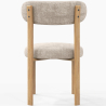 Buy Dining chair Chenille upholstered - Oak effect legs - Ergonomic and modern design - Essentia Cream 61786 - prices
