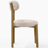 Buy Dining chair Chenille upholstered - Oak effect legs - Ergonomic and modern design - Essentia Cream 61786 home delivery