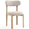 Buy Dining chair Chenille upholstered - Oak effect legs - Ergonomic and modern design - Essentia Cream 61786 in the United Kingdom