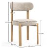 Buy Dining chair Chenille upholstered - Oak effect legs - Ergonomic and modern design - Essentia Cream 61786 at MyFaktory