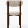 Buy Dining chair upholstered in Chenille – Dark wood-effect legs – Ergonomic and modern design – Essentia Cream 61787 - prices