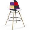 Buy Bar Stool - Patchwork Upholstery - Scandinavian Design and Wooden Legs - Elskar Multicolour 61790 - prices