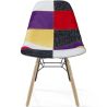 Buy Dining Chair - Patchwork Upholstery - Scandinavian Design and Wooden Legs - Elskar Multicolour 61791 - in the UK