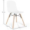 Buy Dining chair with natural wood legs – Modern style and functionality - Beni White 61792 - prices