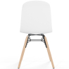 Buy Dining chair with natural wood legs – Modern style and functionality - Beni White 61792 - in the UK