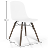 Buy Dining chair with dark wood legs – Modern style and functionality - Larof White 61793 - prices