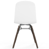 Buy Dining chair with dark wood legs – Modern style and functionality - Larof White 61793 - in the UK