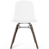 Buy Dining chair with dark wood legs – Modern style and functionality - Larof White 61793 - in the UK