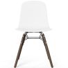Buy Dining chair with dark wood legs – Modern style and functionality - Larof White 61793 - in the UK