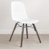 Buy Dining chair with dark wood legs – Modern style and functionality - Larof White 61793 - prices