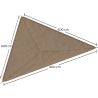 Buy Coconut fiber awning 6x6x6M - 100 % Ecological shade sail Beige 61797 with a guarantee