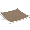 Buy Coconut fiber awning 3x3M - 100 % Natural shade sail Beige 61798 - in the UK