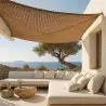 Buy Coconut fiber awning 3x3M - 100 % Natural shade sail Beige 61798 - prices