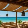 Buy Coconut fiber awning 10x1M - 100 % Natural shade sail Beige 61801 - prices