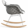 Buy Rocking chair Nordic-style Patchwork– Upholstered in Fabric – Patchwork Max Black / White 61811 home delivery