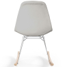 Buy Rocking Chair Modern Fabric Upholstered for Adults - Steel and Wood Legs - Lumi Light grey 61812 - in the UK