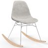 Buy Rocking Chair Modern Fabric Upholstered for Adults - Steel and Wood Legs - Lumi Light grey 61812 at MyFaktory