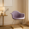 Buy Rocking Chair Modern Fabric Upholstered – Nordic Style - Skandiva  Pastel Purple 61813 in the United Kingdom