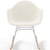 Buy Rocking Chair Bouclé with Arms – Scandinavian Design with Steel and Wood - Skandiva White 61814 - in the UK