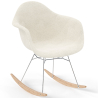 Buy Rocking Chair Bouclé with Arms – Scandinavian Design with Steel and Wood - Skandiva White 61814 at MyFaktory