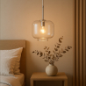 Buy Modern Glass Pendant Lamp - Adjustable Cable - Svalir Silver 61817 - prices