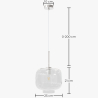 Buy Modern Glass Pendant Lamp - Adjustable Cable - Svalir Silver 61817 in the United Kingdom