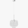 Buy Modern Glass Pendant Lamp - Adjustable Cable - Svalir Silver 61817 - in the UK