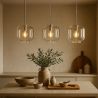 Buy Modern Glass Pendant Lamp - Adjustable Cable - Svalir Silver 61817 in the United Kingdom