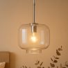 Buy Modern Glass Pendant Lamp - Adjustable Cable - Svalir Silver 61817 with a guarantee