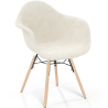 Buy Chair with arms - Upholstered bouclé - Scandinavian - Dining room, office or waiting room - Skandiva White 61819 in the United Kingdom