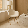 Buy Chair with arms - Upholstered bouclé - Scandinavian - Dining room, office or waiting room - Skandiva White 61819 - prices
